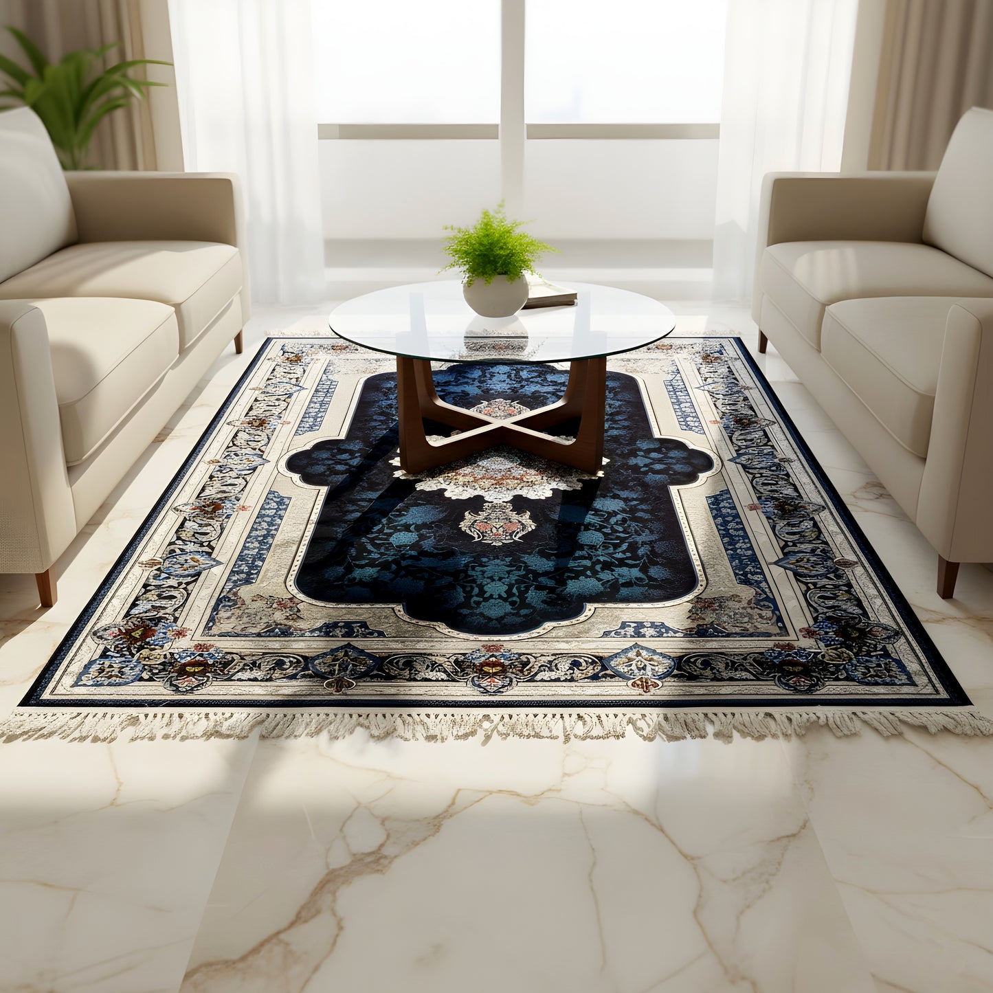 Sorur azul marinho 170x240cm