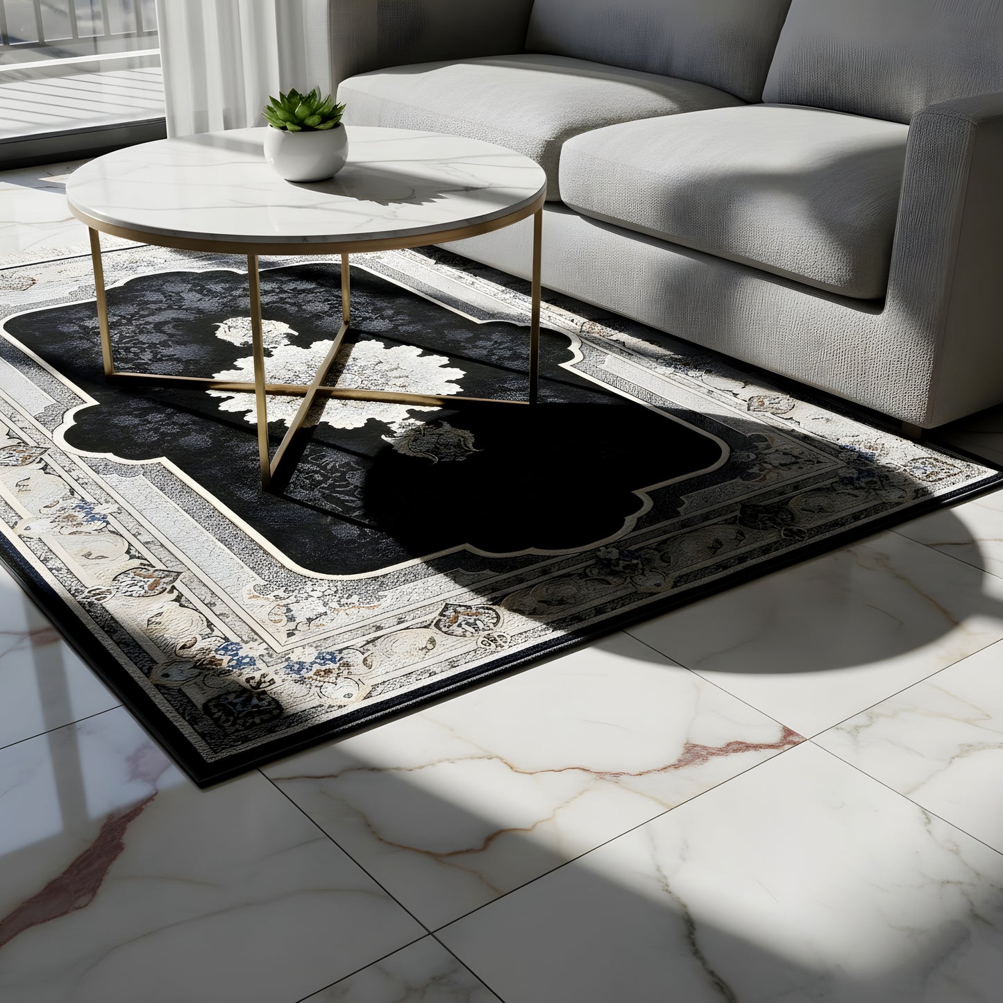 Tapete Aras Preto 160x230 cm