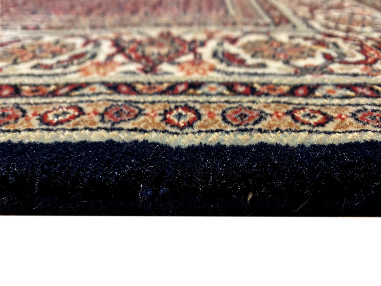 Traditioneller Bidjar Teppich rot, geometrisches Allover-Design, langlebige Wolle