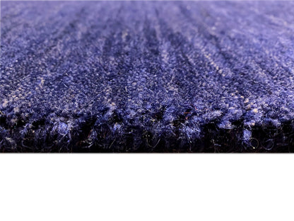 Großer blauer Loom Luri Wollteppich für Wohnräume