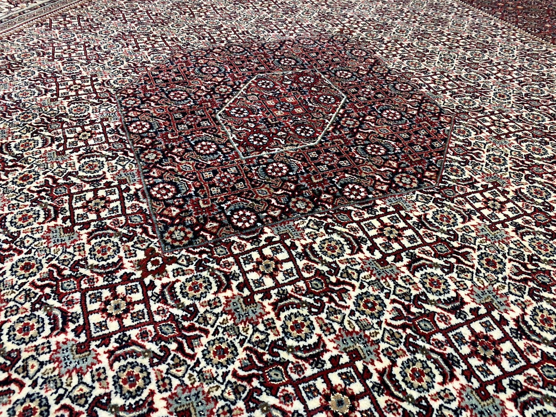 Bidjar Perserteppich handgeknüpft, elegante klassische Wohnkultur