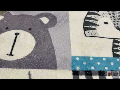 Tapete infantil redondo Animais, 100 cm