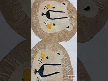 Tapete infantil «Leão», bege, 90x160 cm