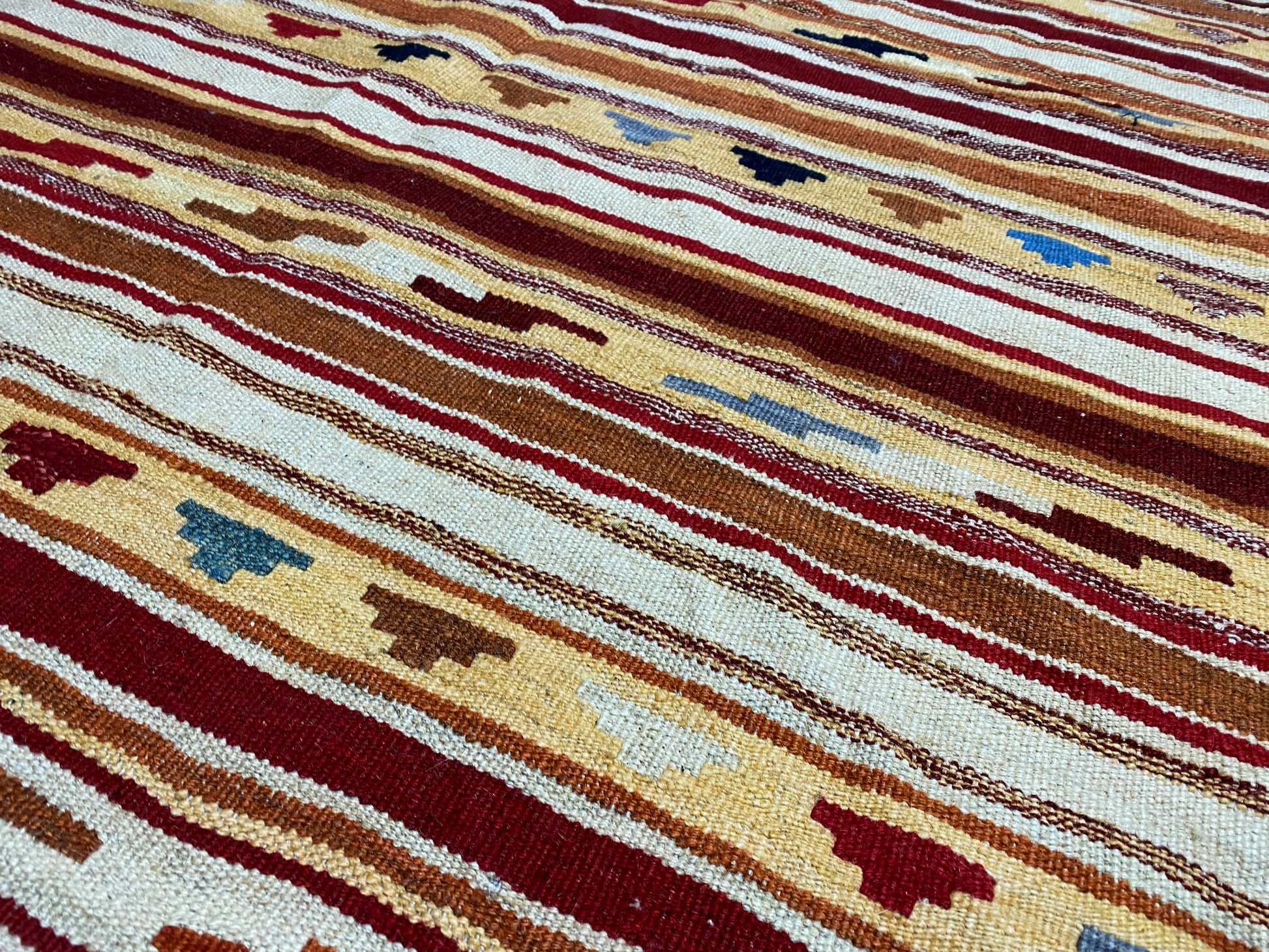 Qashqai Kelim Teppich robust pflegeleicht aus 100 Prozent Wolle