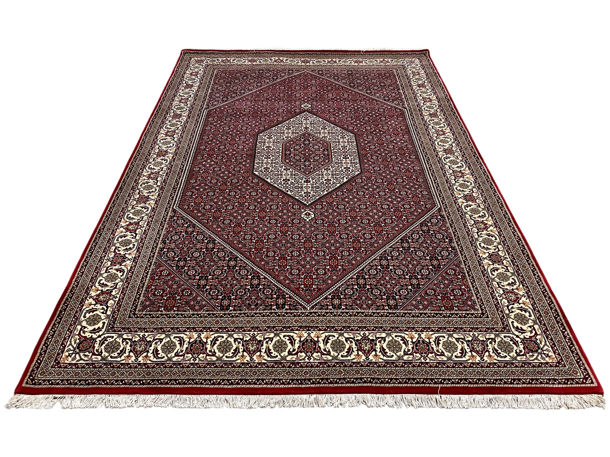 Bidjar Wollteppich mit geometrischem Medaillon Muster 304x205 cm